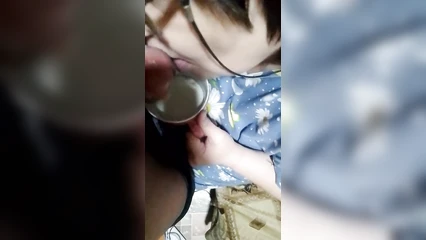 Минет с кефиром