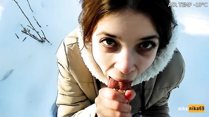 Экстремальный минет в парке